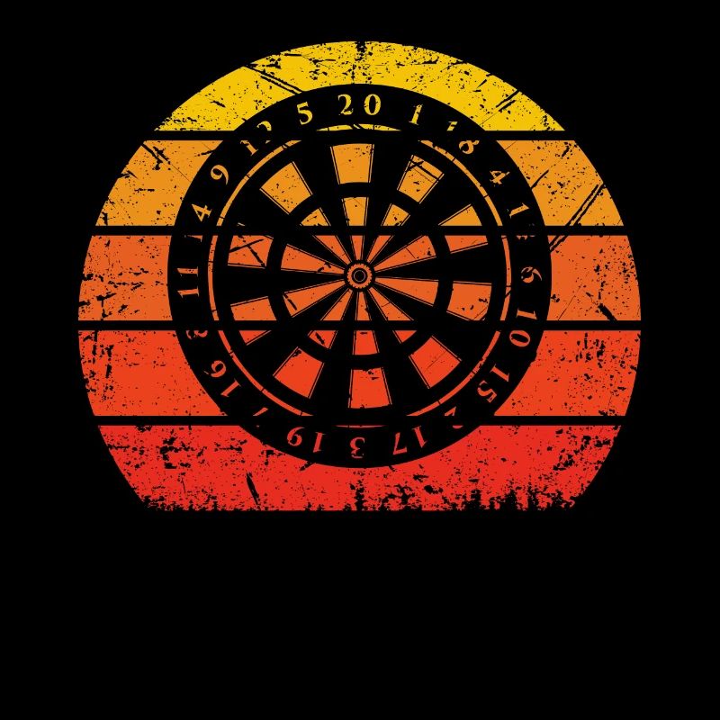 Retro Sonne 1 - Dartscheibe -