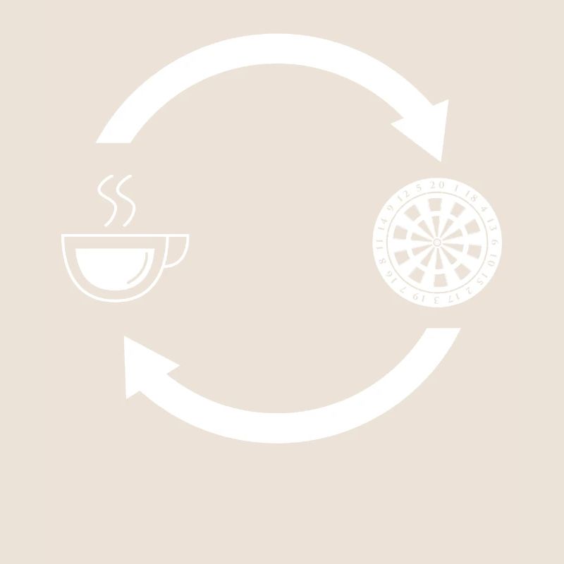 Loading the arrows - Coffee - Dartboard -
