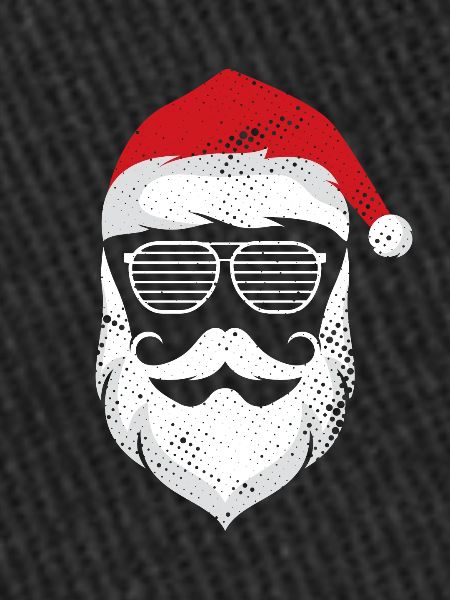 Weihnachtsmann Gesicht Mit Brille