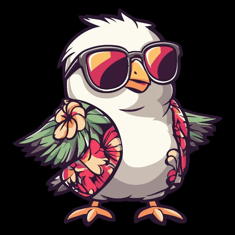 Taube Vogel Comic Urlaub