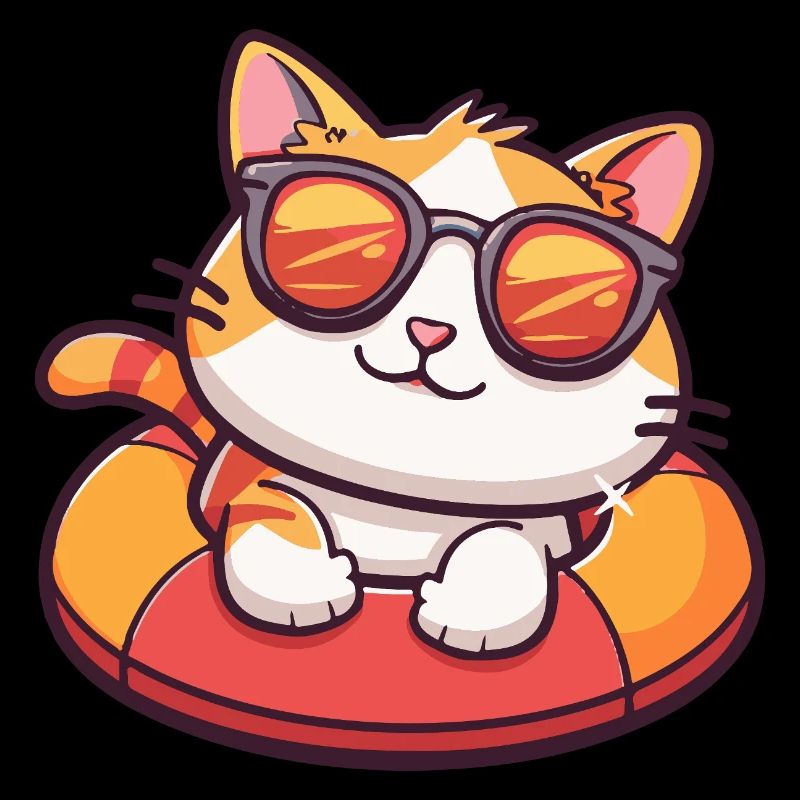 Chat Bande Dessinée Cool