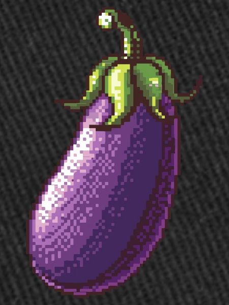 Eggplant Pixel Icon