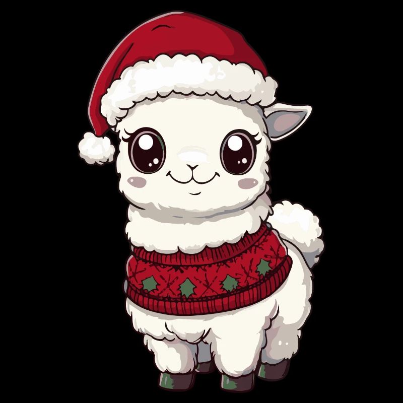 Alpaka Llama Weihnachten Comic