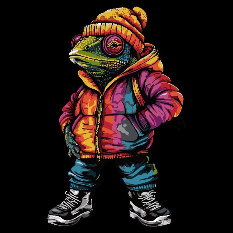 Chameleon Funny Winter