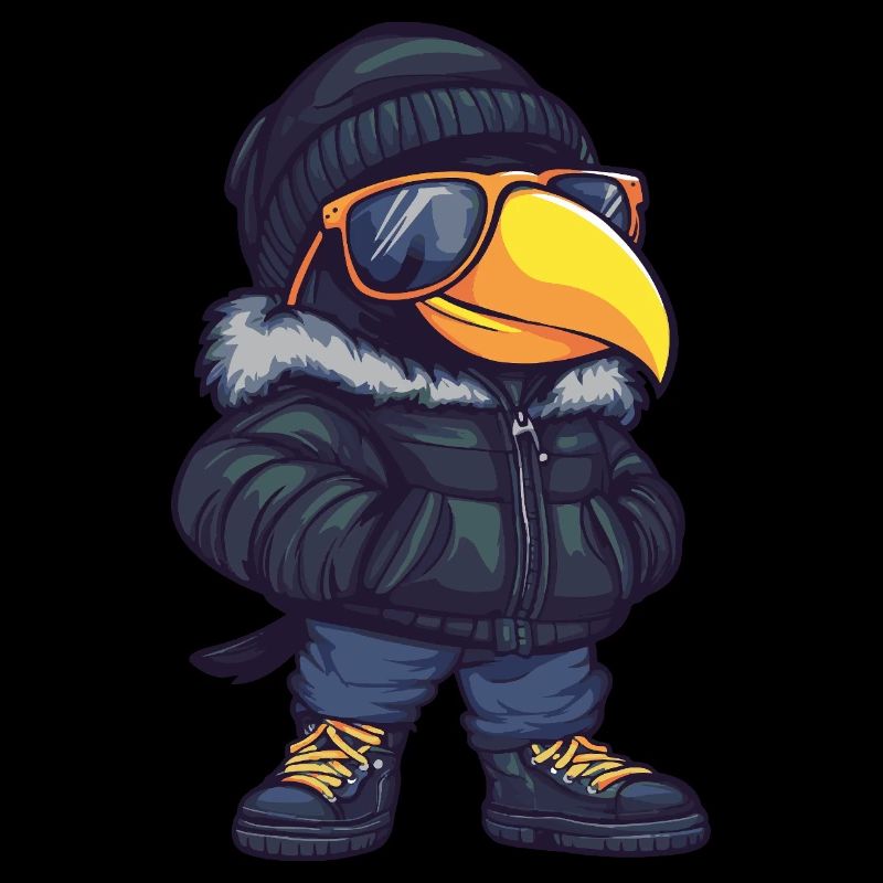 Toucan oiseau bande dessinée cool