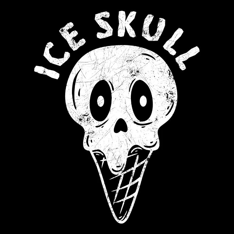 BOULE DE CRÈME GLACÉE SKULL CRÈME GLACÉE CÔNE MORT MOTIF CADEAU