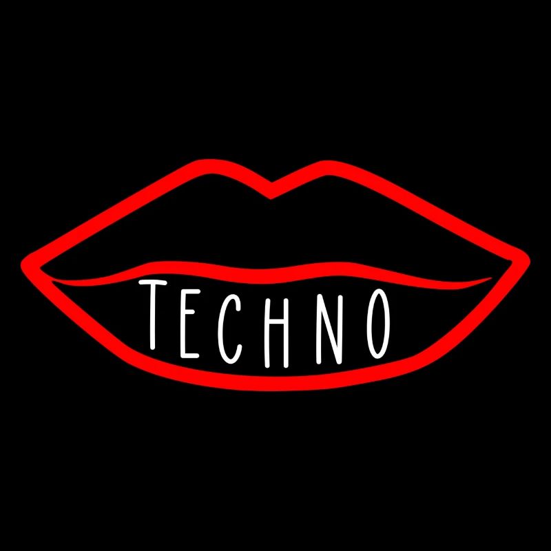 Lèvre de musique techno