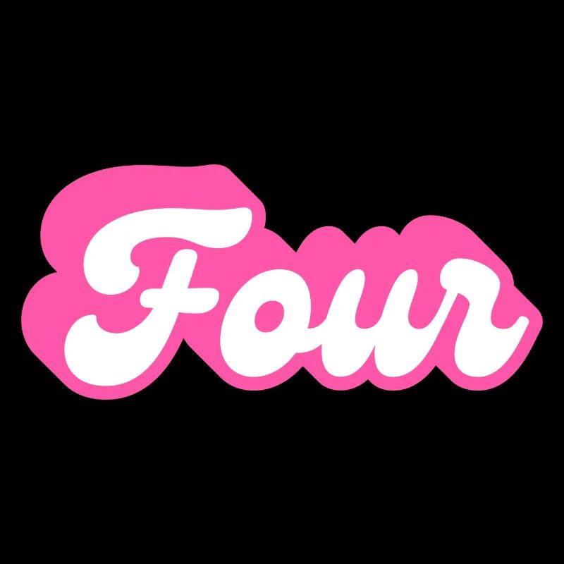 Five birthday - 4e anniversaire rétro rose