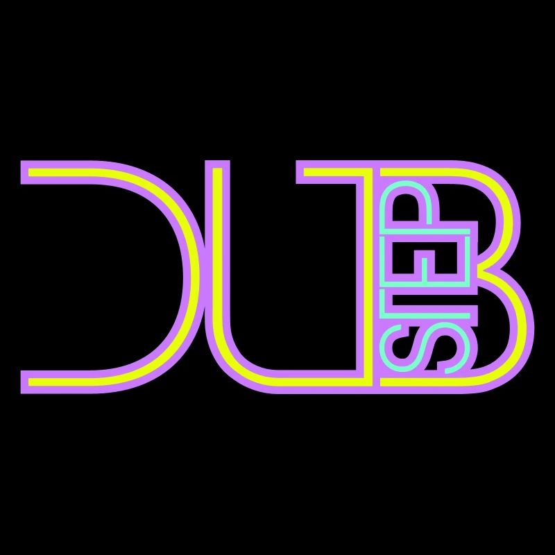 Dub Step Techno Music Cool DJ Party Club Text Logo
