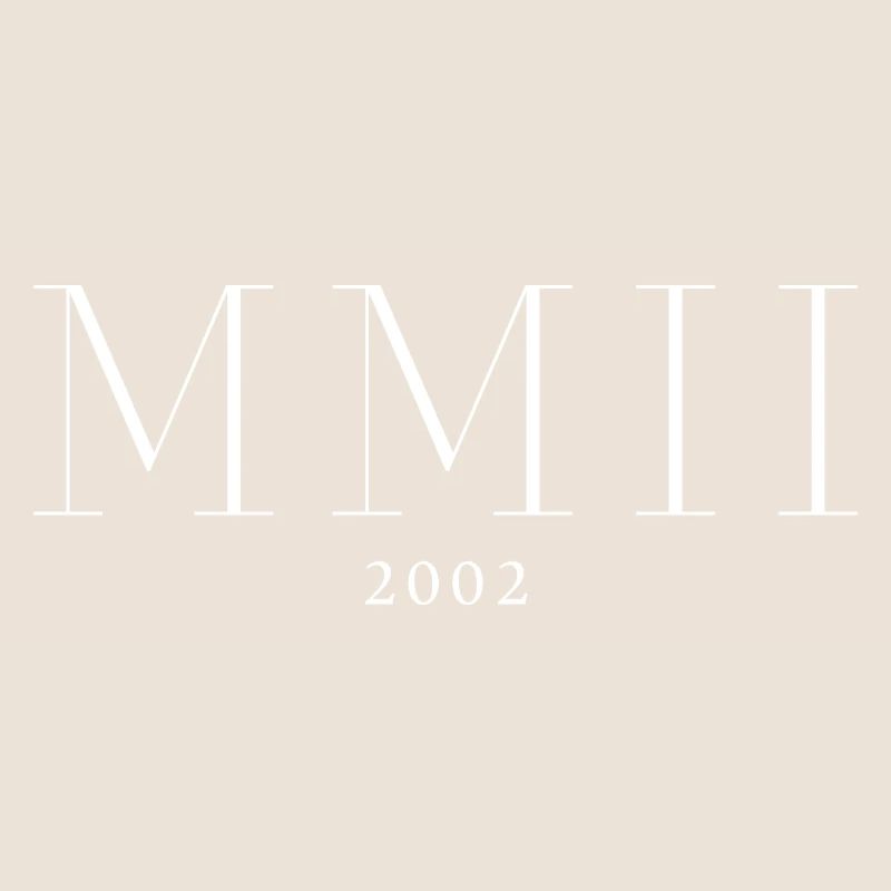 Chiffre romain Année de naissance Fabriqué en 2002