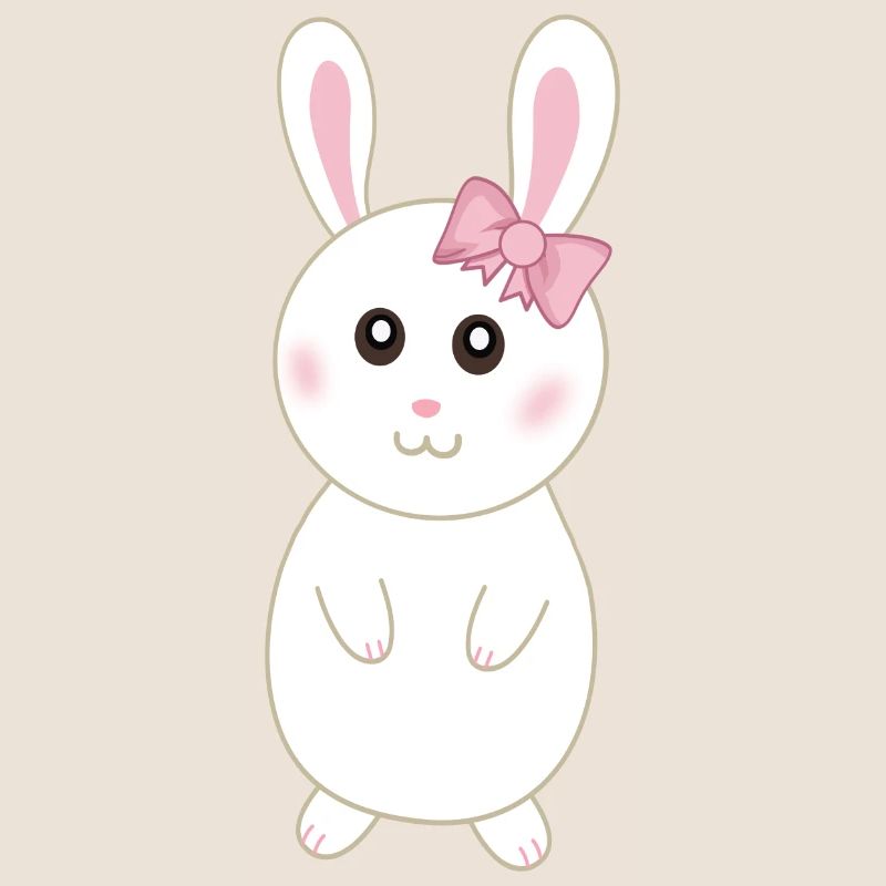 Rabbitette cute white rabbit