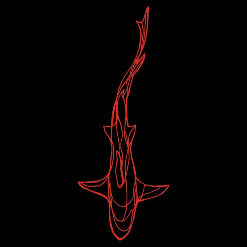 Silhouette de requin rouge