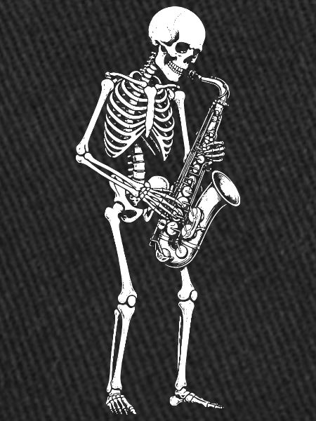 Skelett-Saxophon-Jam