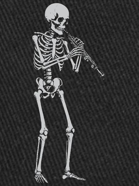 Skeleton spielt Oboe