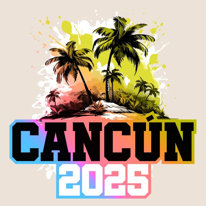 Cancun 2025 Palmen Bunt