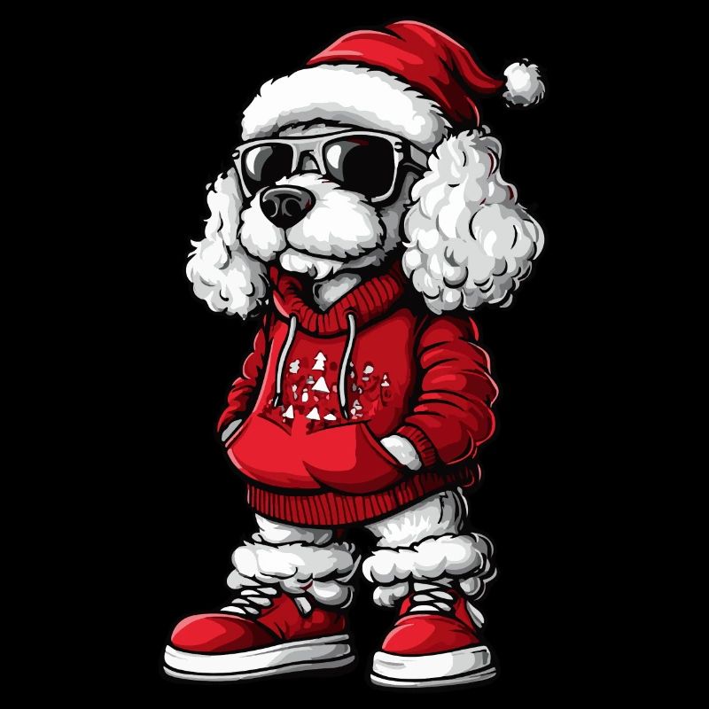 Caniche Chien Noël Cool Noël