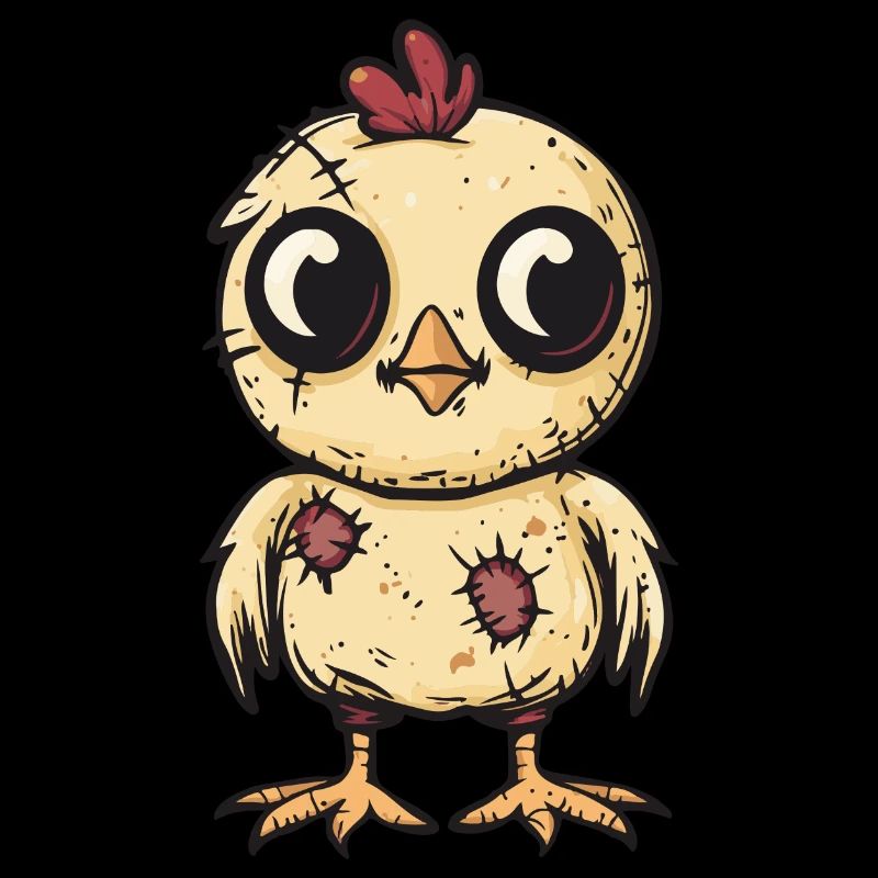 Chicken Halloween Comic Funny