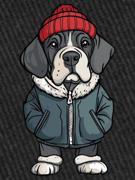 Great Dane Dog Winter
