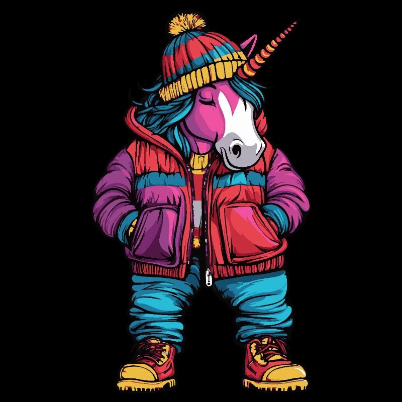 Unicorn Funny Winter