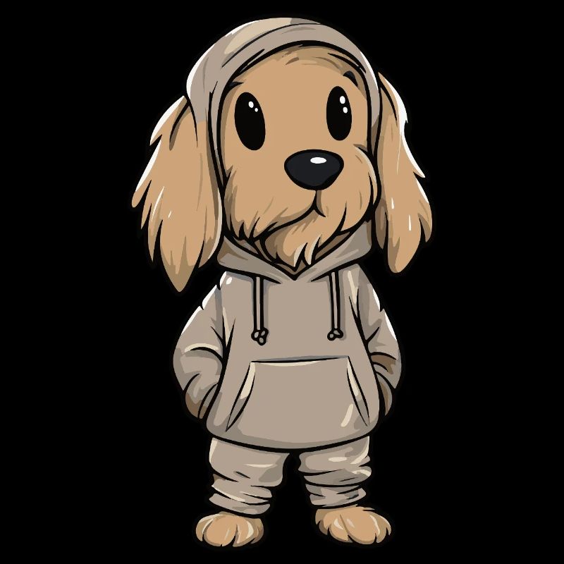 Chien de chasse afghan drôle