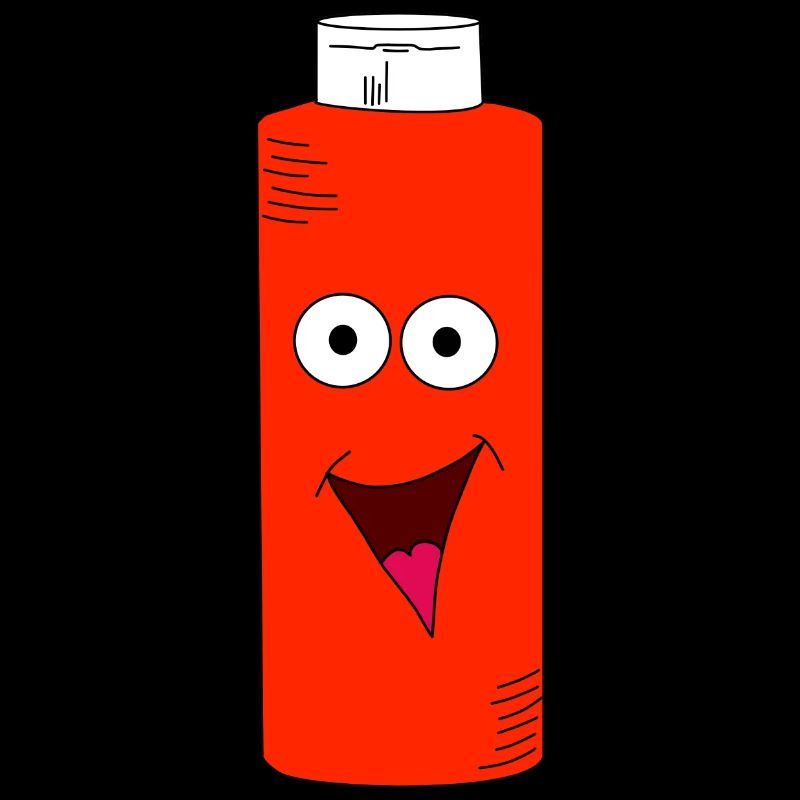 Bouteille de ketchup avec visage