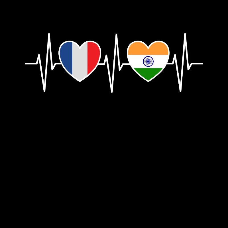 Drapeaux de la France et de l’Inde