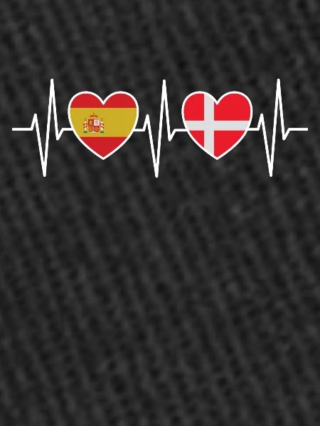 Espagne et Danemark Drapeaux danois