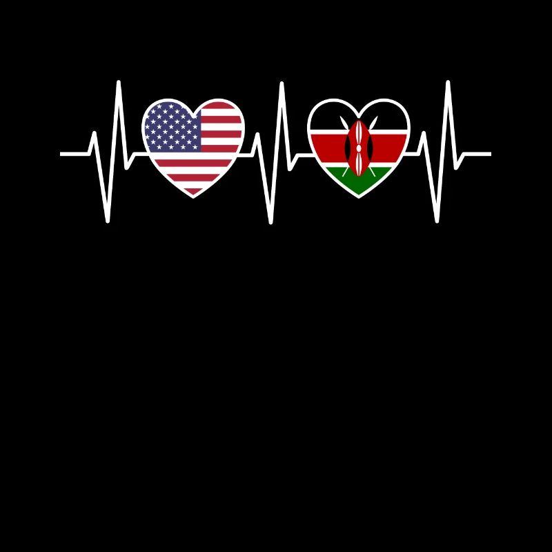 Drapeaux des États-Unis et du Kenya Drapeau kenyan