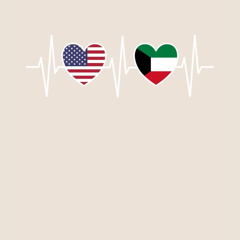 Drapeaux des États-Unis et du Koweït
