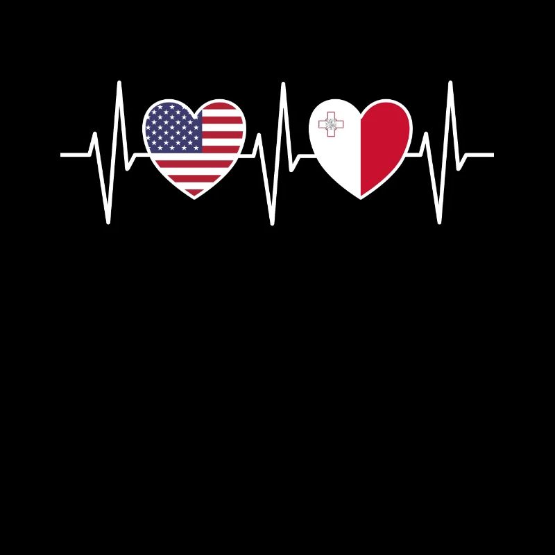 Drapeaux des États-Unis et de Malte