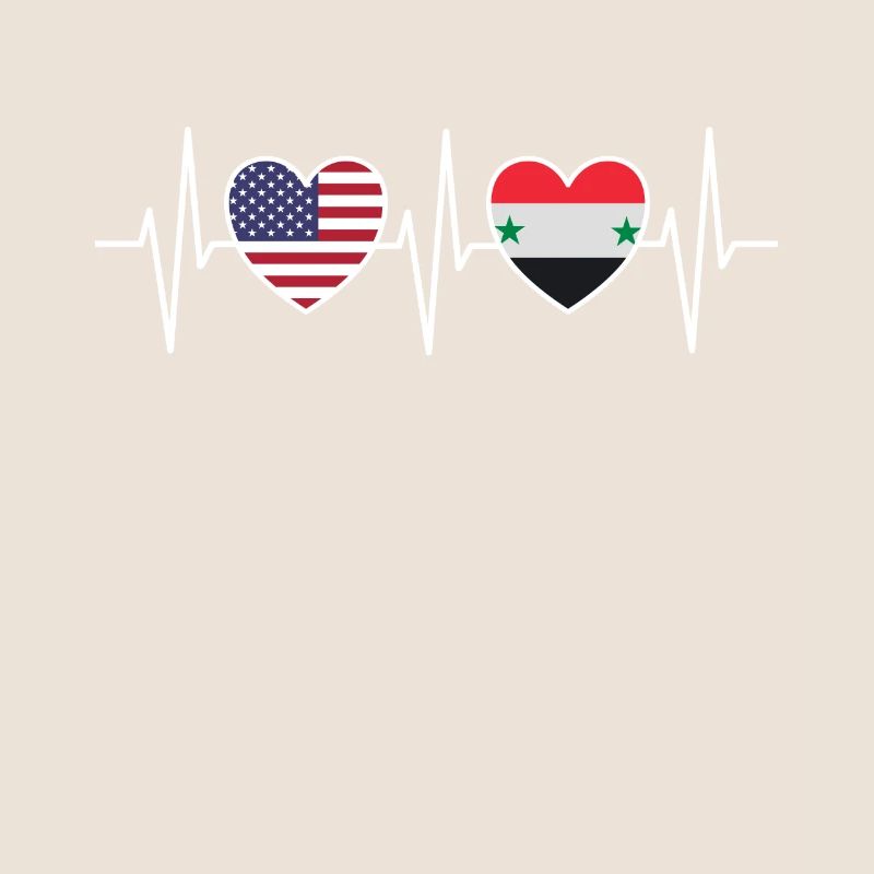 Drapeaux du drapeau syrien des États-Unis et de la Syrie