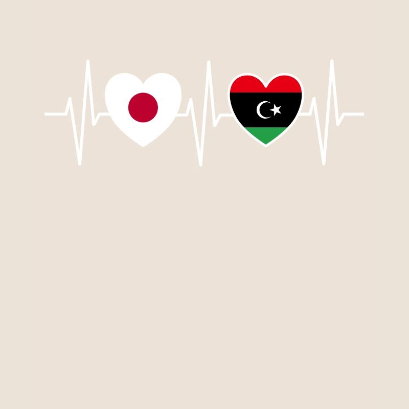 Japan and Libya Libyan flag Flags