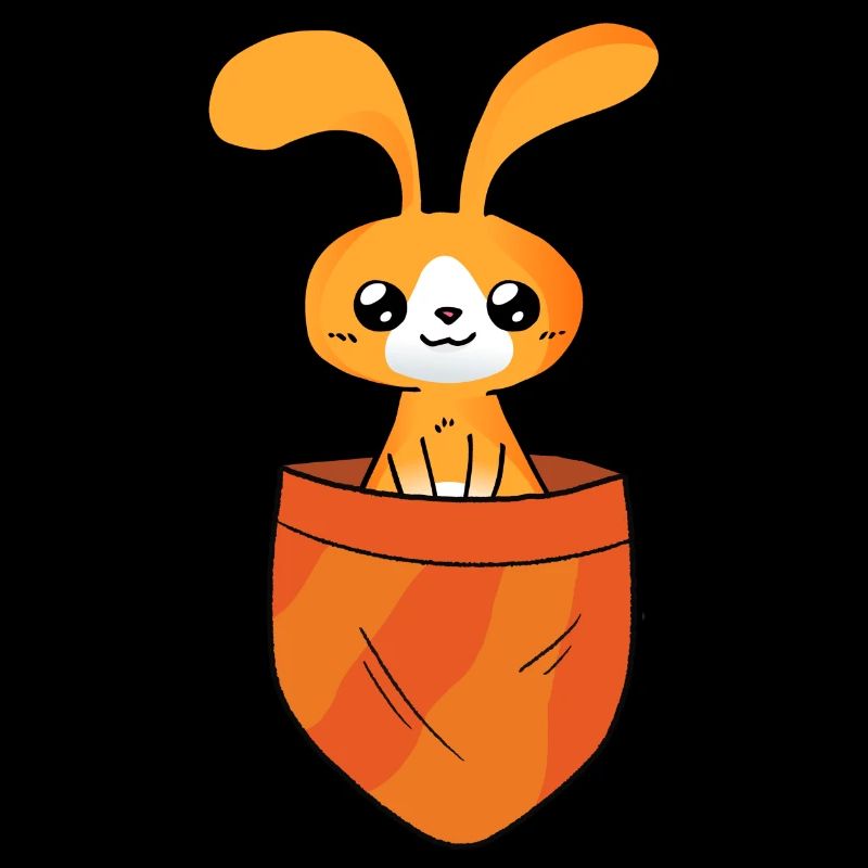 Lapin dans la poche Happy Easter Animal