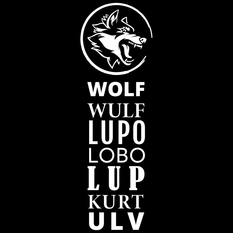 GOWILD Wolf Design in 7 Sprachen