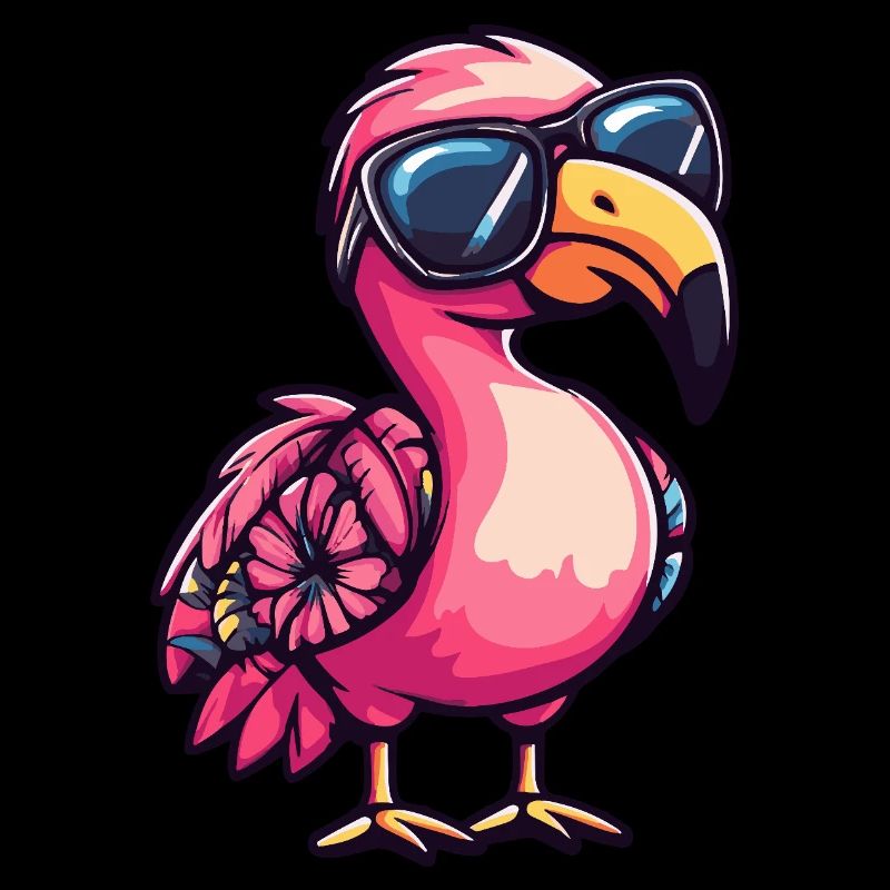 Flamingo Comic Urlaub