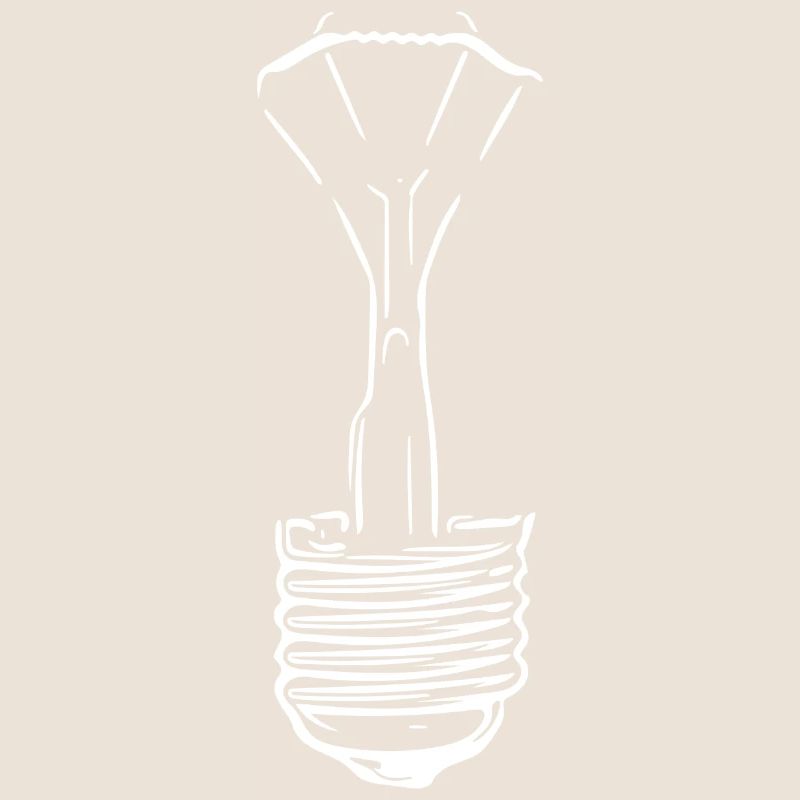 Lamp with defective glass bulb
