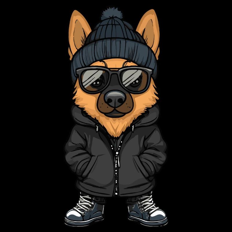 German Shepherd Winter