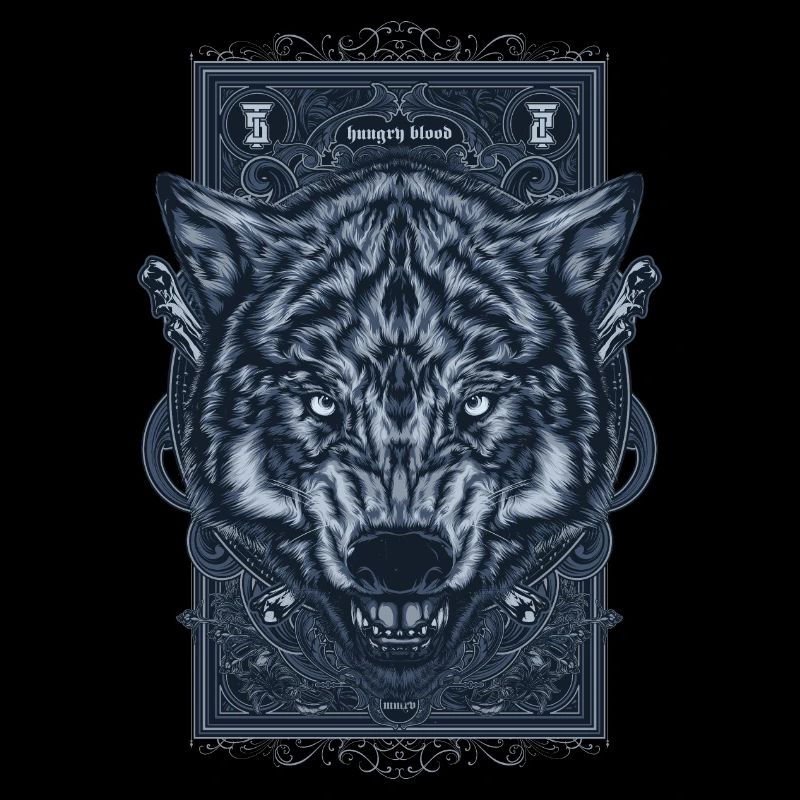 Wolf with an aggressive look gift