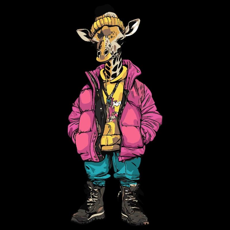Giraffe Funny Winter