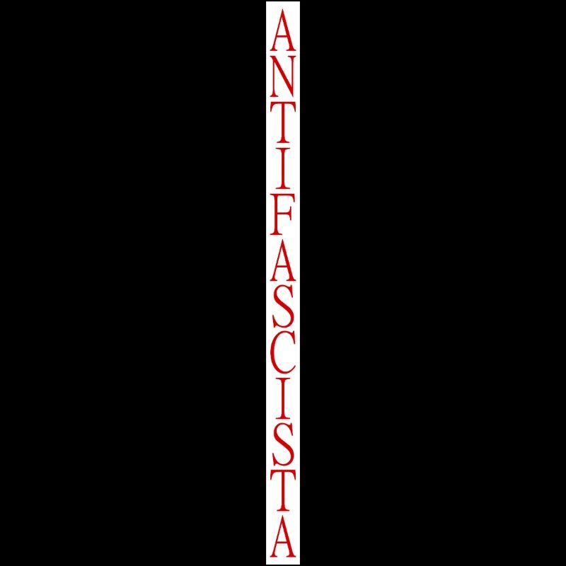 lettrage antifasciste vertical élégant
