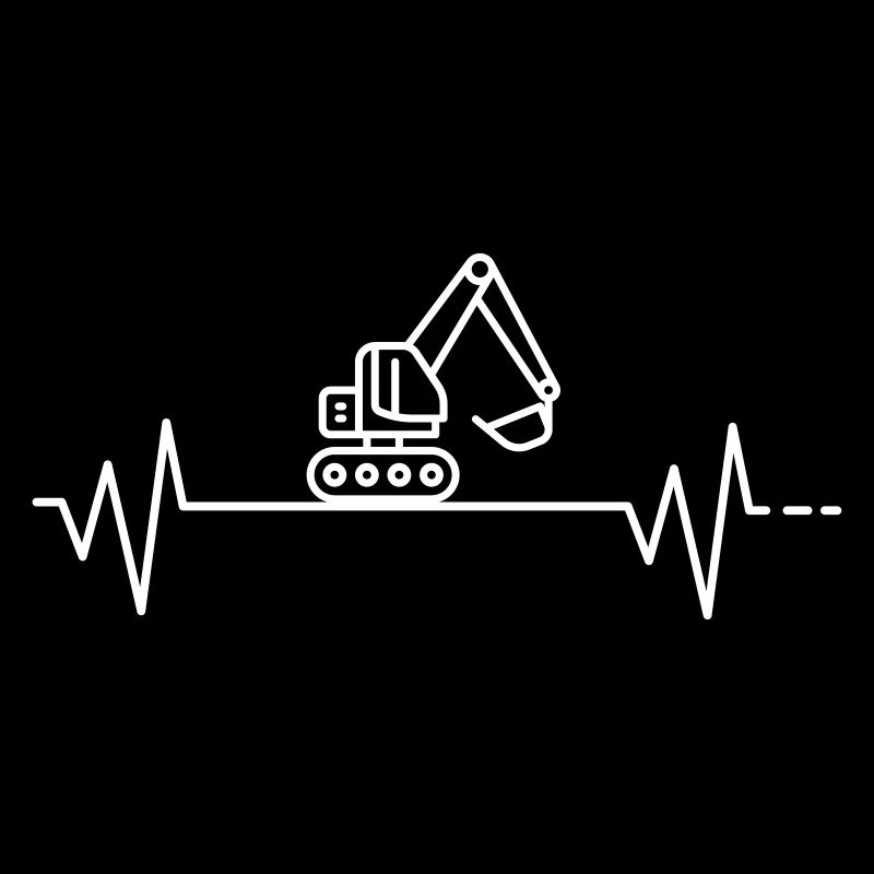 Heartbeat excavator excavator driver construction workers dredging