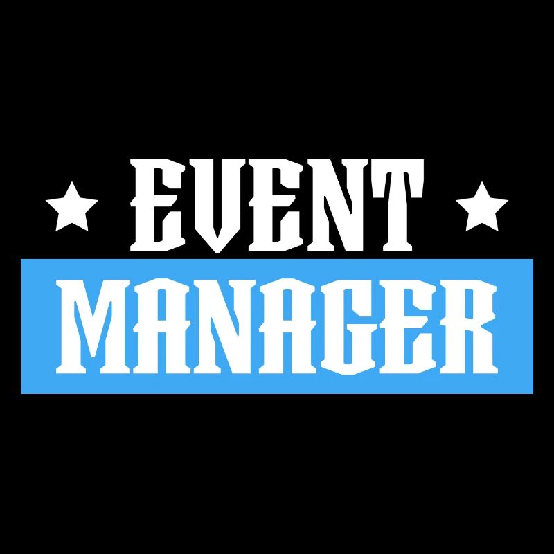 Event Manager blue tshirt black