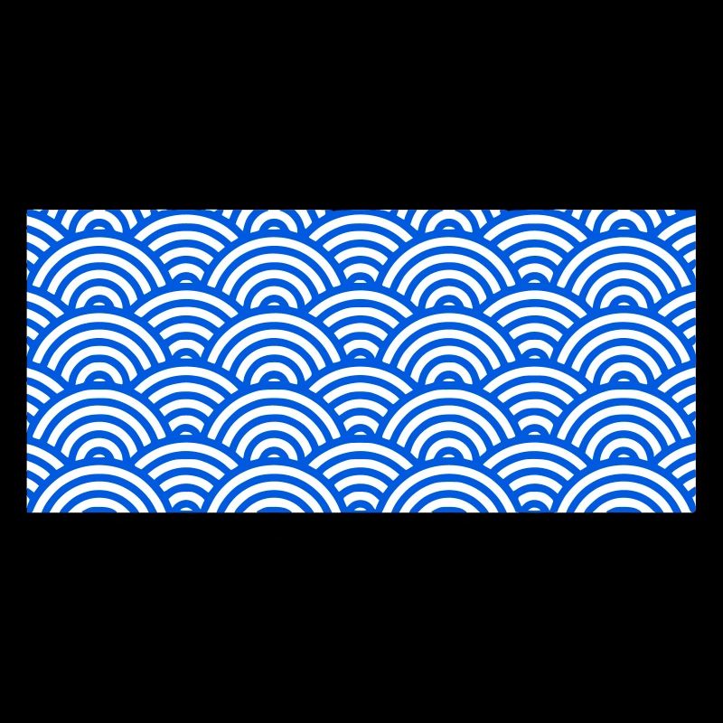 Blue Sushi Waves Pattern
