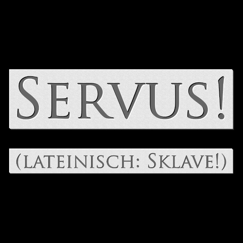 SERVUS ! (latin : esclave !)