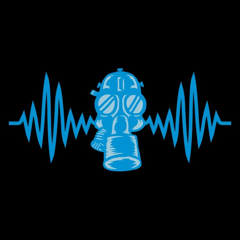 Heartbeat Retro Gas Mask Pulse