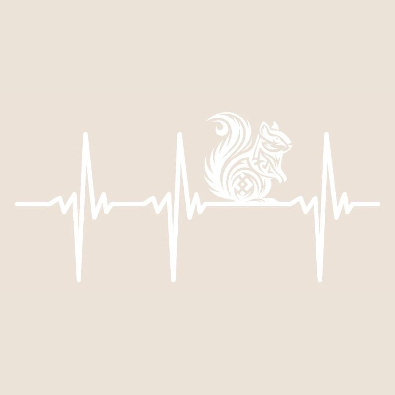 Heartbeat for cute squirrel babies