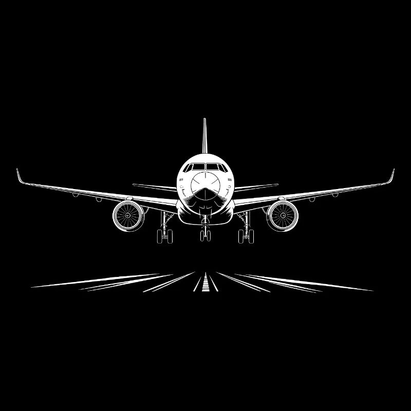 Empreinte d’atterrissage d’avions passagers sur piste