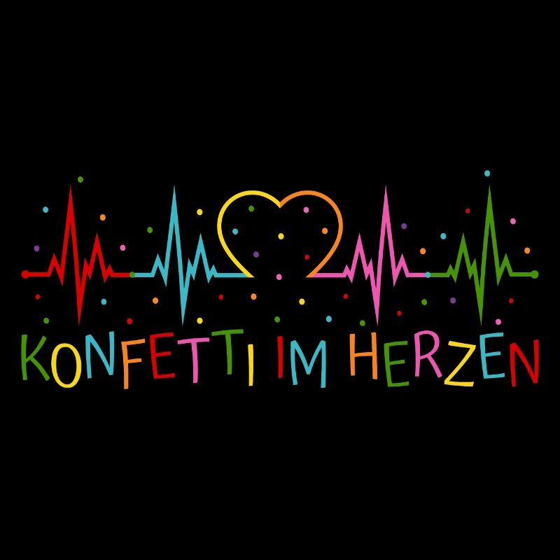 Konfetti im Herzen Herzschlag Herz EKG