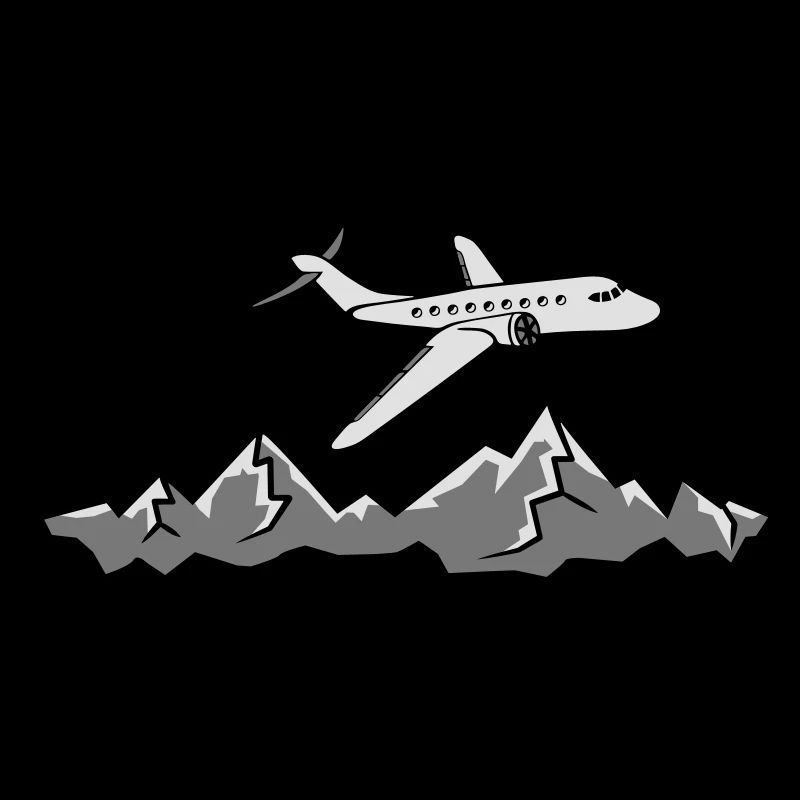 mountains alps line airplane plane fly pilot holid