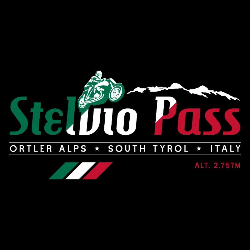 Stelvio Pass T Shirt Design 02